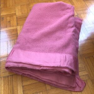 Vintage pink wool blanket